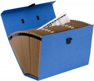 carpeta acordeon con cierre de seguridad