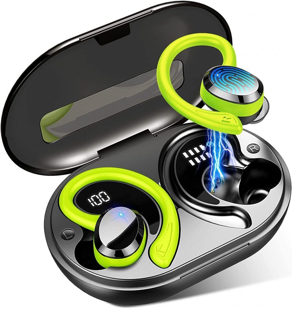dascert q38 auriculares inalambricos deportivos con enganche de oreja